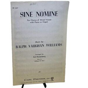 Sine Nomine For Mixed Voices Sheet Music 1951 Carl Fischer S.A.T.B. Piano/Organ
